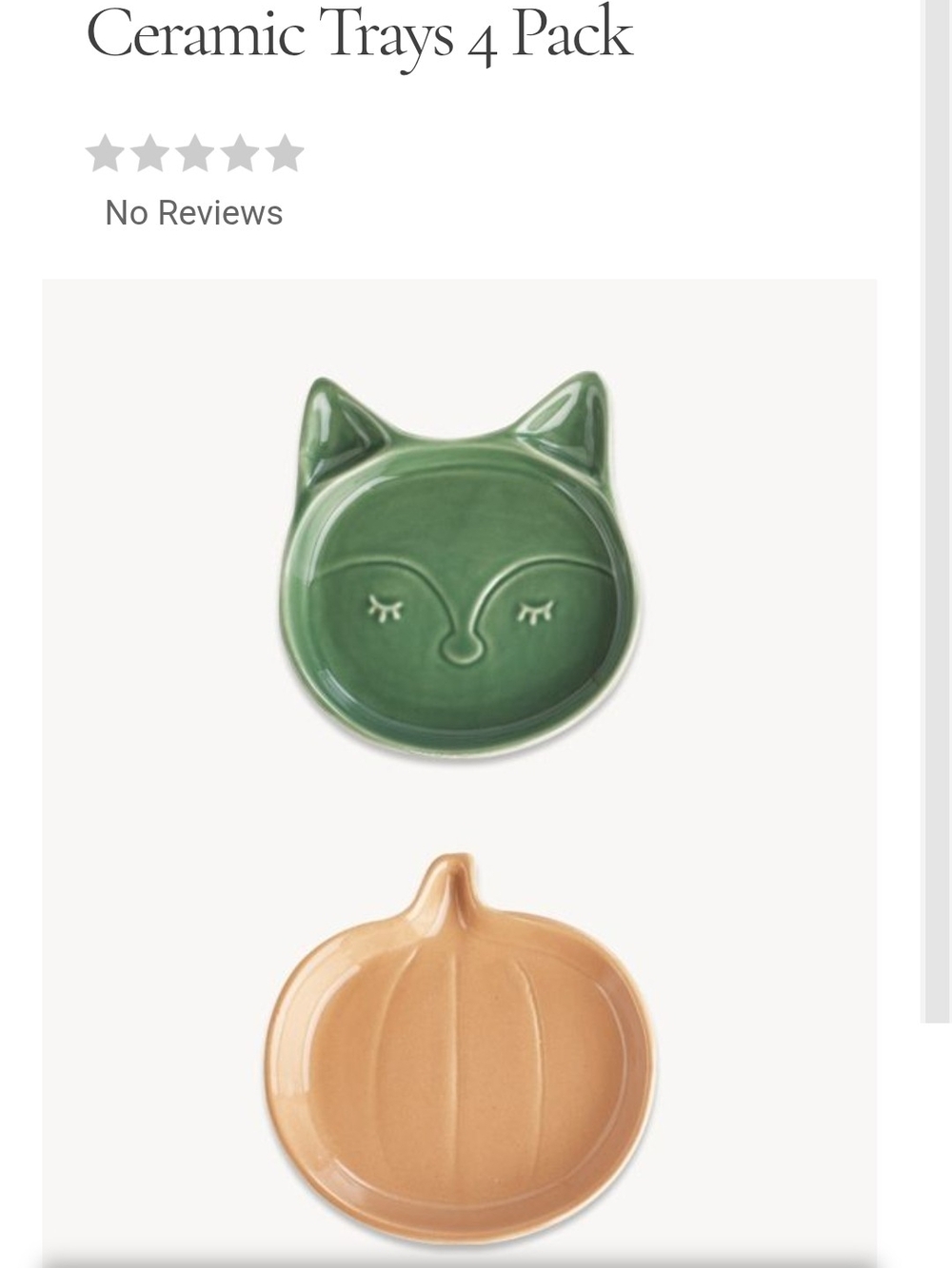 Ceramic Animal & Pumpkin Accent Trays - Green, Orange, Tan, Yellow (Set of 4) - Picture 4 of 4